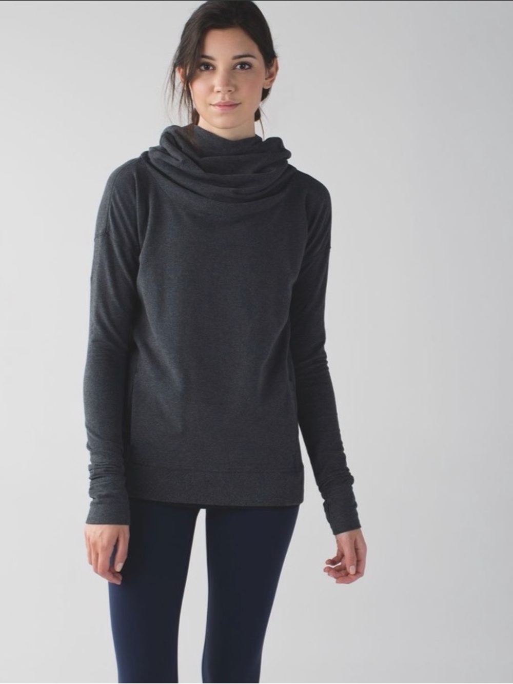 Lululemon Stress Less Hoodie - Heathered Dark Grey - size 2 (XXS)